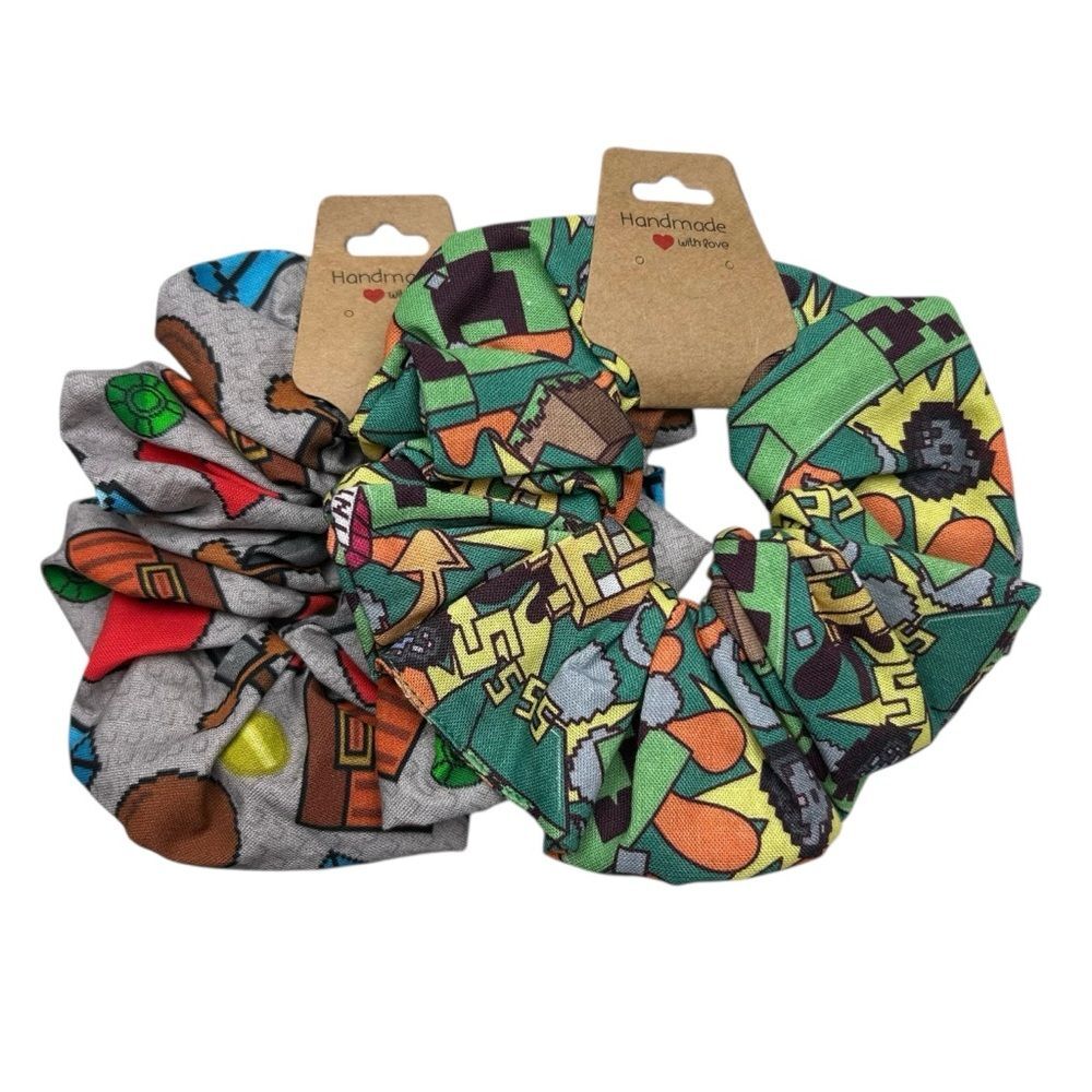 Scrunchies 2-Pack Handmade Dungeon & Mine craft